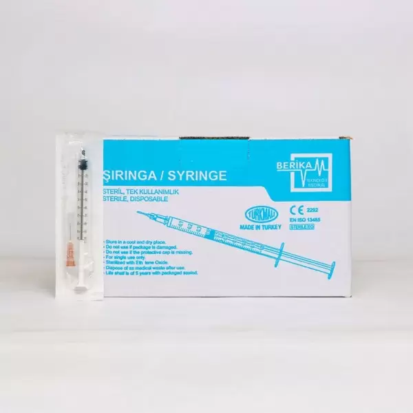 Berika Tek Kullanım Enjektör 1 Cc/ml 100'Lü
